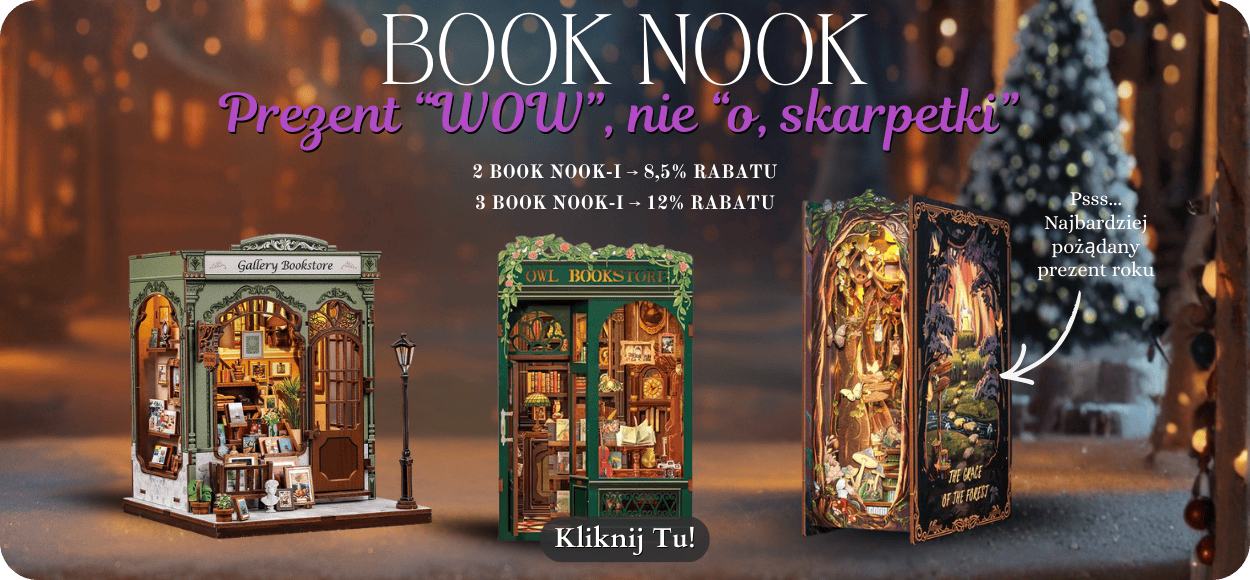 Świąteczne modele i zestawy Book Nook – pewniaki na prezent (z efektem WOW)