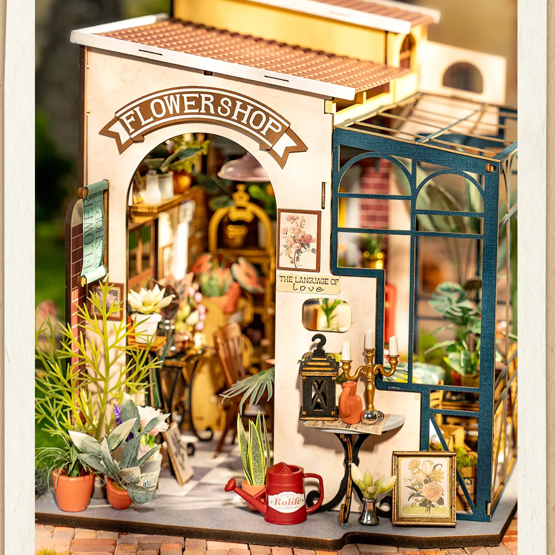 Book nook, który zachwyca gości – Mini Domek 3D - Emily's Flower Shop I Rolife