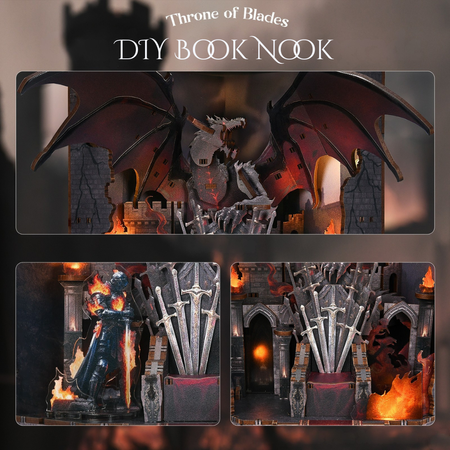 DIY Book Nook - Throne of Blades | Minicity Miniaturowy Domek