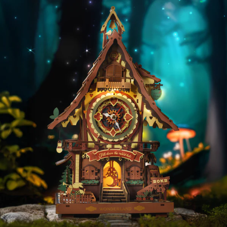 Zegar z Kukułką (wersja II) – Puzzle 3D ROKR z LED