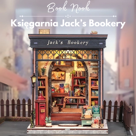 DIY Book Nook Jack’s Bookery – miniaturowa księgarnia z oświetleniem LED