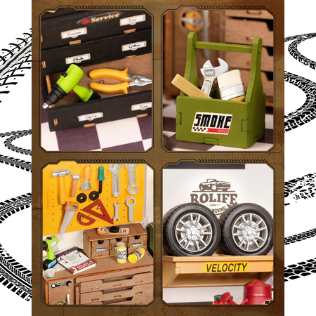 Mini Domek 3d - Warsztat Samochodowy | Rolife