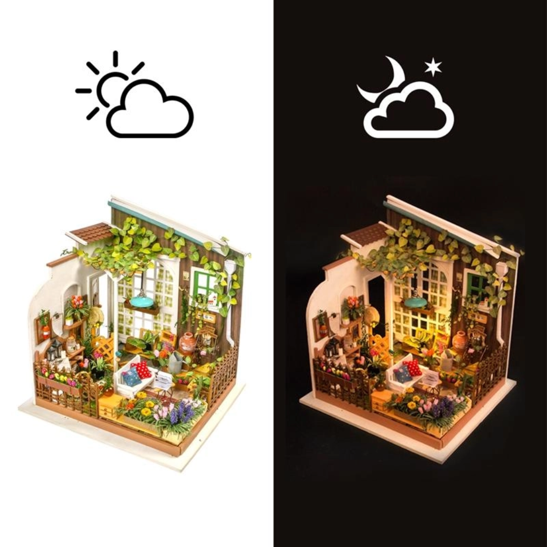Mini Domek 3D - Miller's Garden I Rolife – oświetlenie LED po zmroku