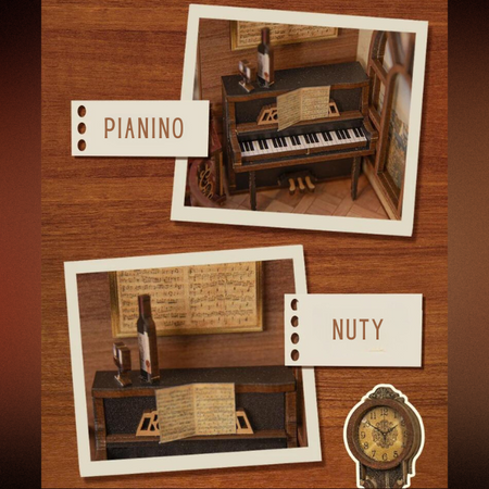 DIY Book Nook Zestaw Świąteczny – Sekretny Rytm | Cutebee Miniaturowy Domek