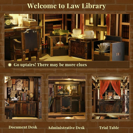 Book Nook DIY Law Library – model biblioteki prawniczej MiniCity
