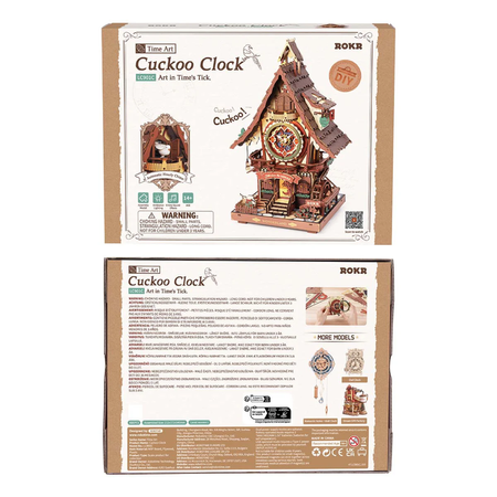 Zegar z Kukułką (wersja II) – Puzzle 3D ROKR z LED