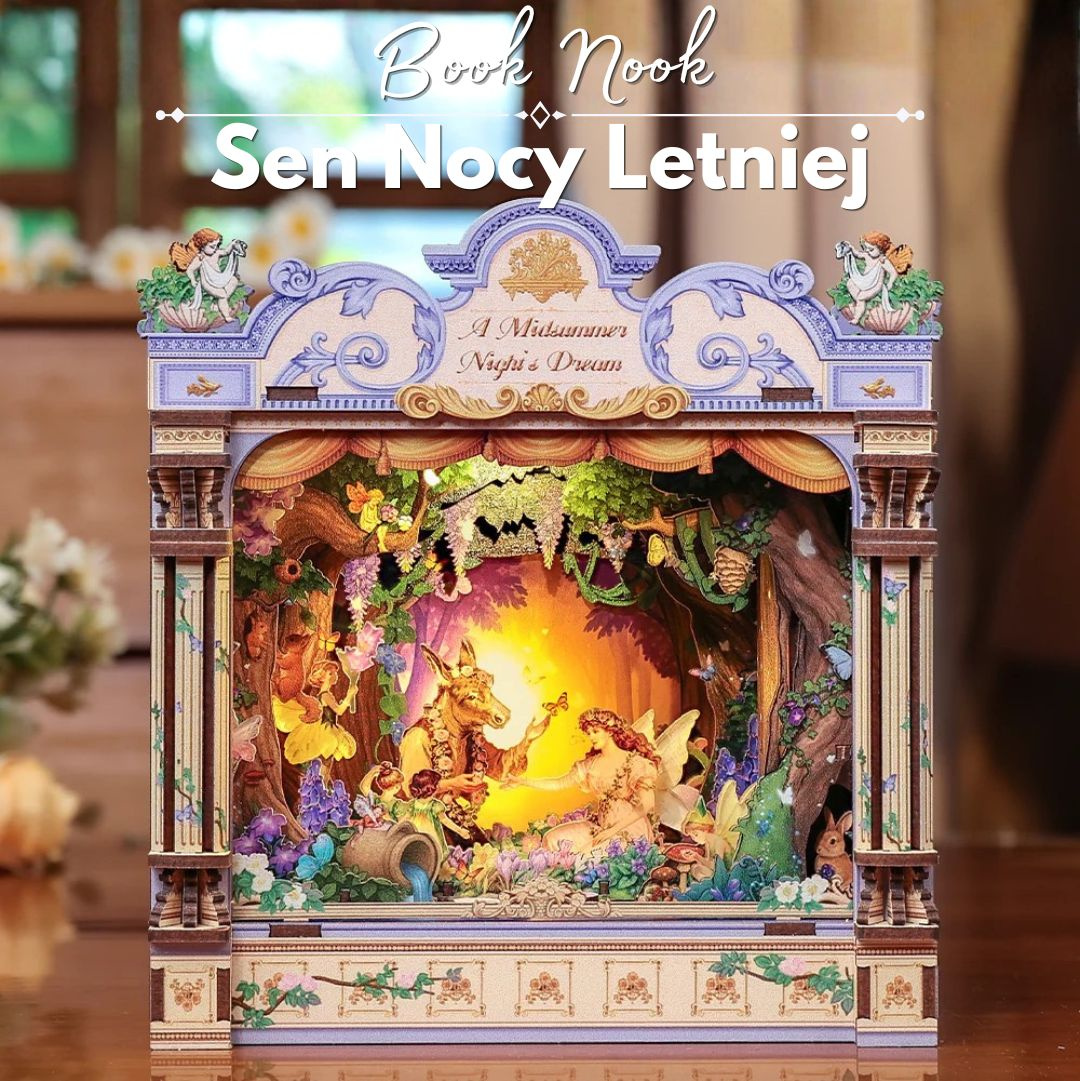 A Midsummer Night's Dream – DIY Book Nook CuteBee | Puzzle 3D Prezent – oświetlenie LED po zmroku