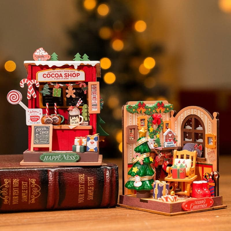 Mini Domek 3D - Cocoa Shop | Rolife – oświetlenie LED po zmroku