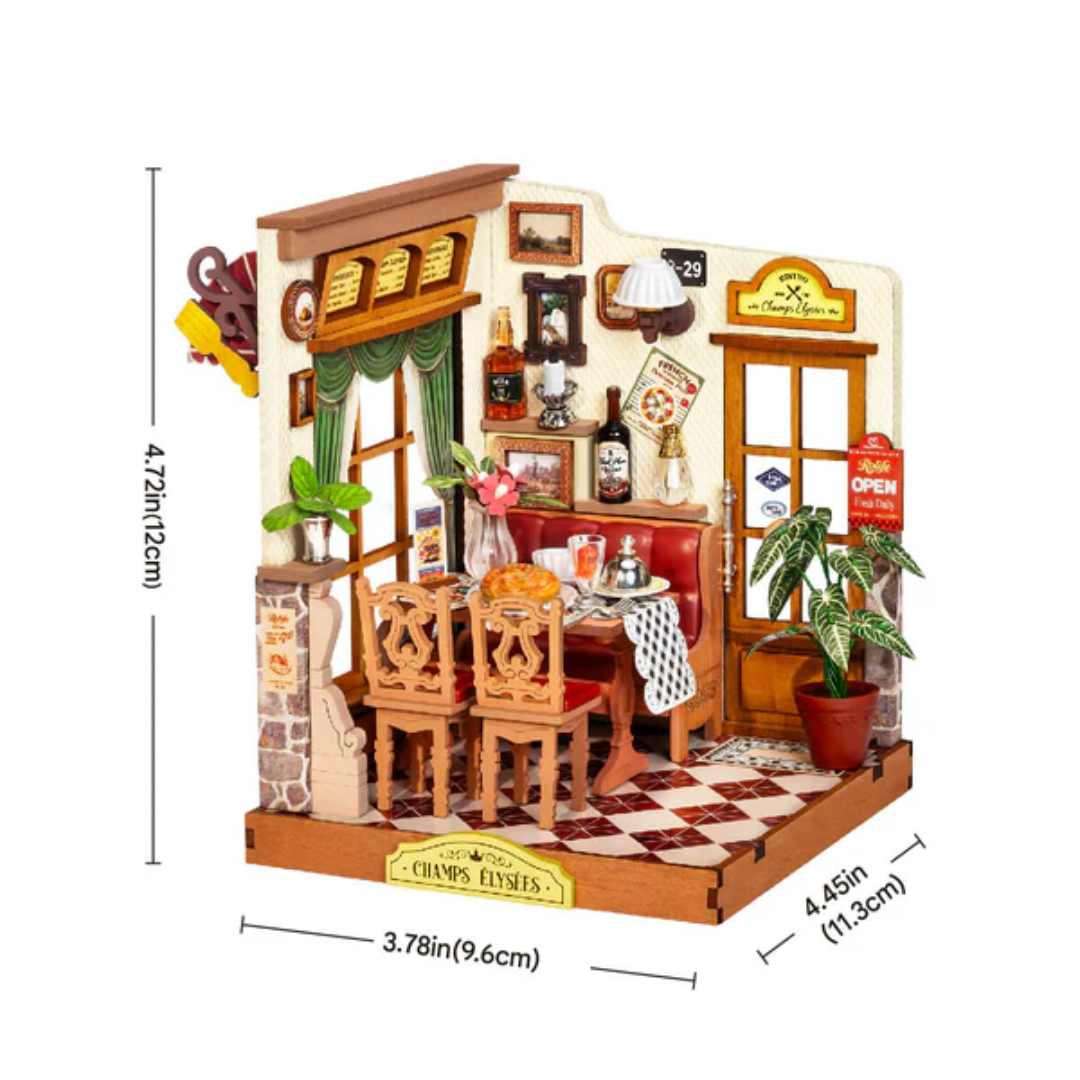Mini Domek 3D - Champs-Élysées Bistro | Rolife – wymiary modelu