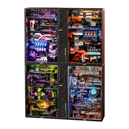 Mars Outpost Marble Run – Puzzle 3D ROKR, cyberpunk z LED (194 el.)