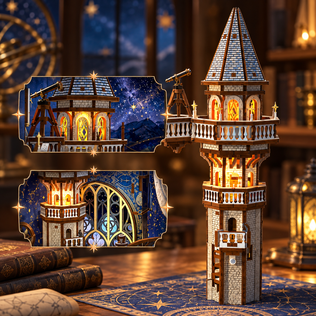 Detale warte odkrywania – Stellar Castle – DIY Book Nook Minicity | Puzzle 3D Prezent