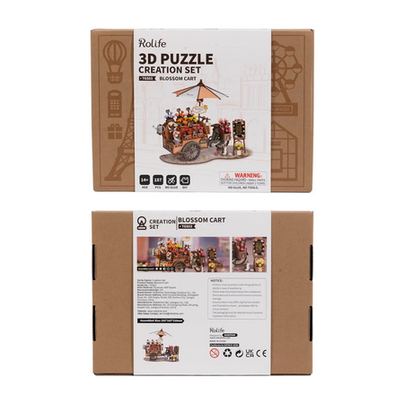 Stoisko Kwiatowe – Puzzle 3D Robotime, dekoracja DIY (187 el.)