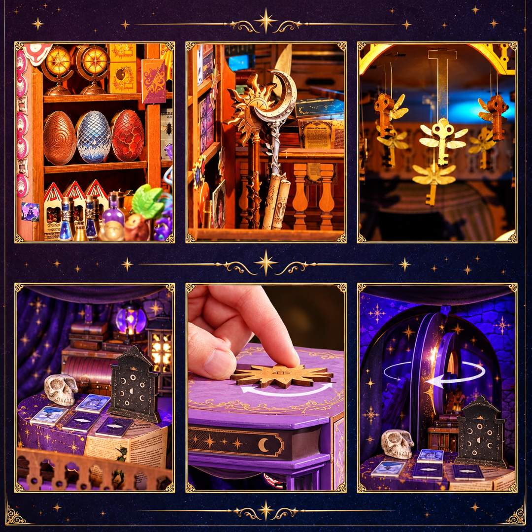 Twój magiczny zaułek – Whisper Magic Shop – DIY Book Nook Robotime | Puzzle 3D Prezent