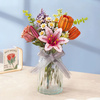 Pink Lily - Puzzle 3D Rowood, drewniany kwiat DIY