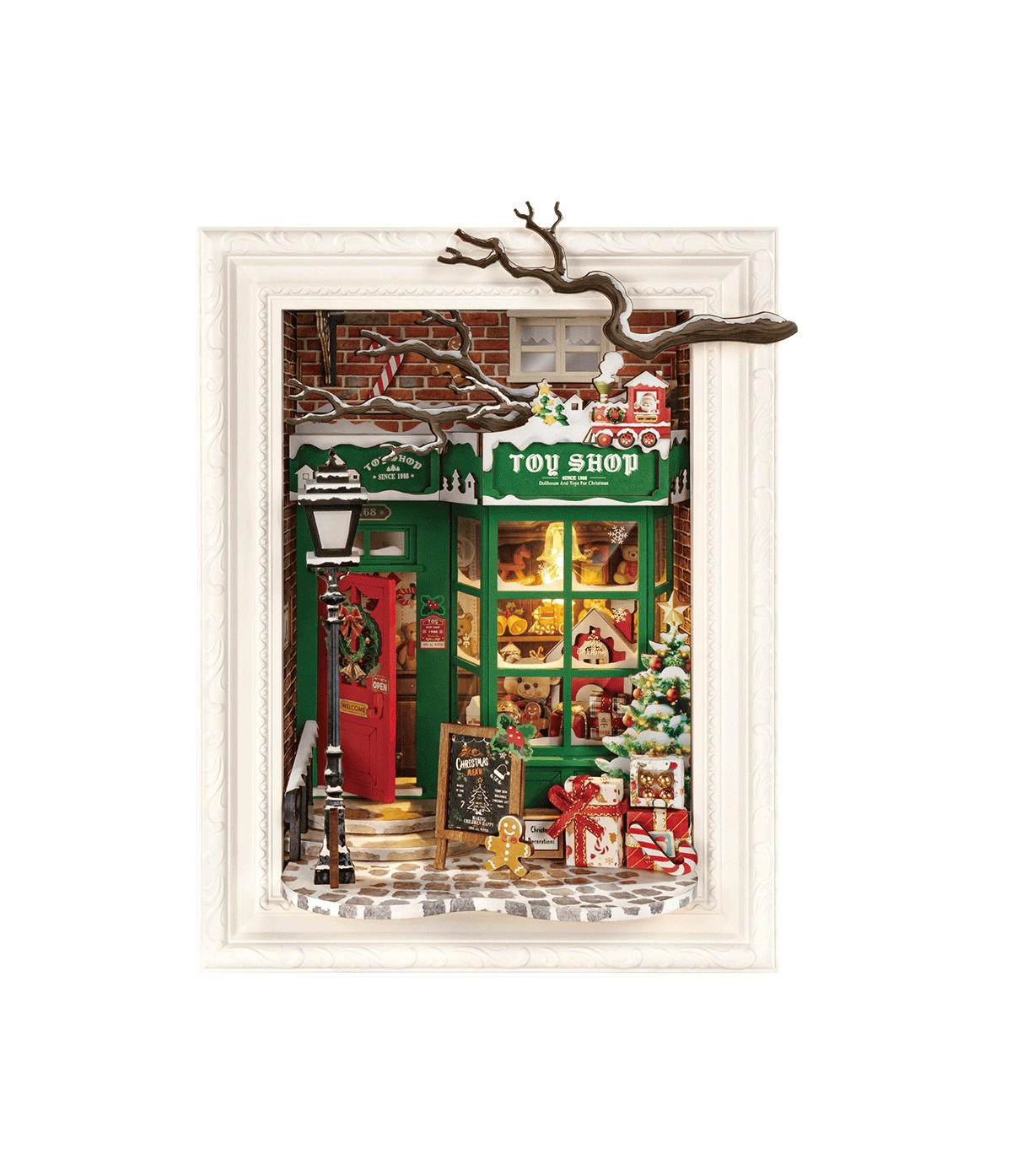 Ciepłe światło LED o zmierzchu – Mini Domek 3D - Sklepik z Zabawkami | Rolife puzzle 3D