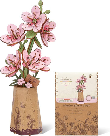 Drewniany Zestaw Puzzle 3D - Sakura | Rowood