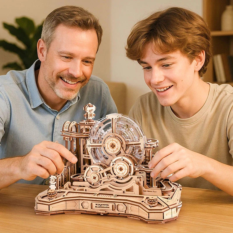 Drewniany Tor Dla Kulek Puzzle 3D - Gear Ball Challenge | ROKR – pomysł na prezent