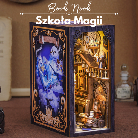 DIY Book Nook Zestaw Świąteczny – Szkoła Magii | Cutebee