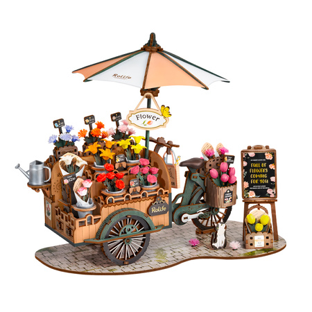 Stoisko Kwiatowe – Puzzle 3D Robotime, dekoracja DIY (187 el.)
