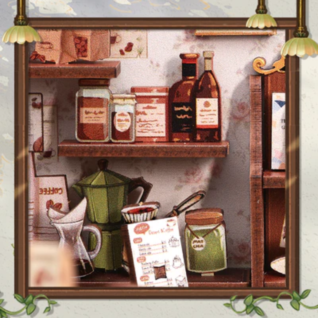 Dopieszczona lada i półki – DIY Book Nook - Sunny Cafe | Cutebee