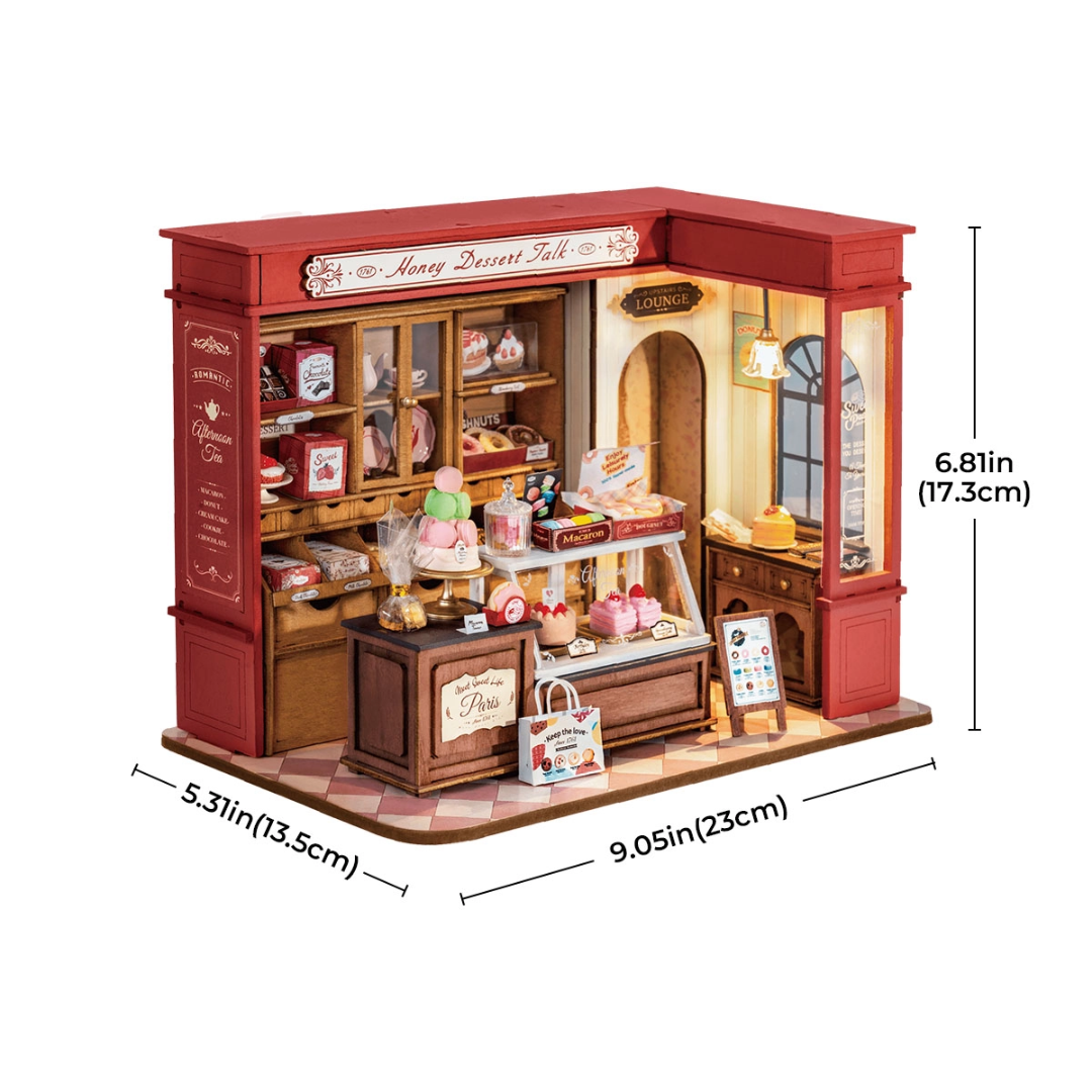 Mini Domek 3d - Cukiernia | Rolife – wymiary modelu