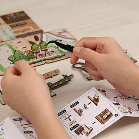 Drewniany Zestaw Puzzle 3D - Book Shop