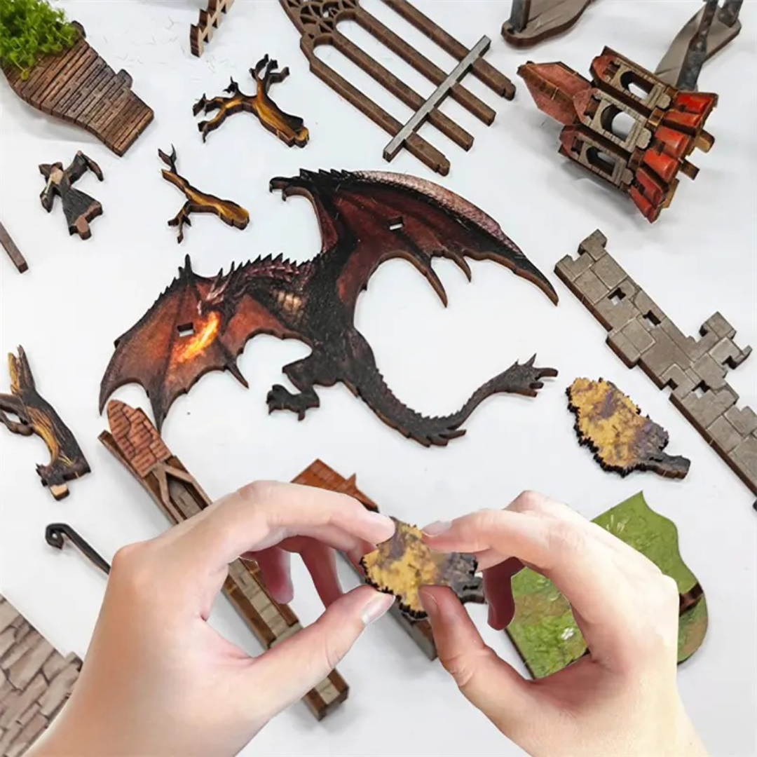 Efekt wow w biblioteczce – Władca Pierścieni - DIY Book Nook – Puzzle 3D Prezent