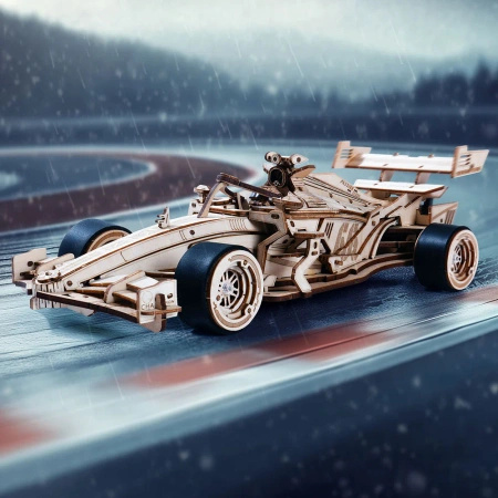Bolid F1 z Napędem – Puzzle 3D ROKR Samochód (247 el.)
