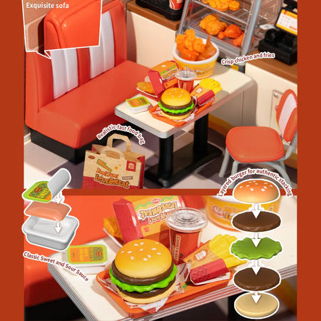 Mini Domek 3D - Yum Yum Burgers | Rolife