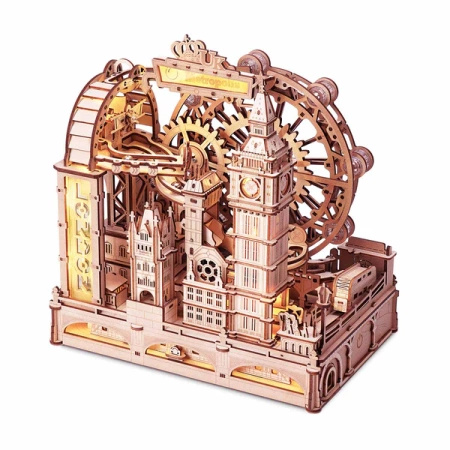 Tor Kulkowy Londyn Marble Travel – Puzzle 3D ROKR z LED (431 el.)