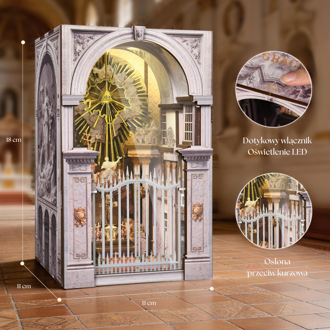 St. Charles Church – DIY Book Nook Minicity | Puzzle 3D Prezent – wymiary modelu