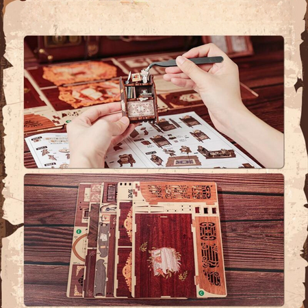 DIY Book Nook Zestaw Świąteczny – Wspomnienia z Retro Księgarni | Cutebee