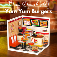 Mini Domek 3D - Yum Yum Burgers | Rolife