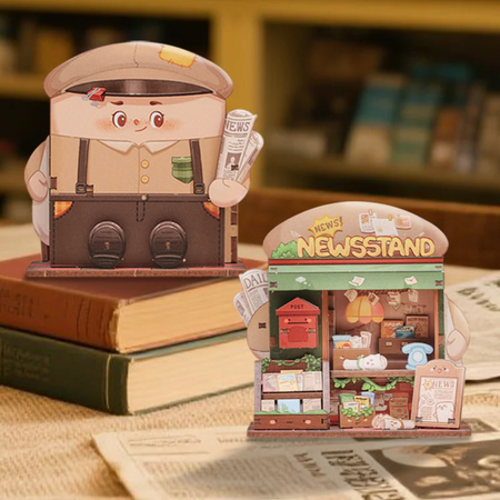 Kiosk Newsstand TaleBox – Puzzle 3D Cutebee, domek DIY