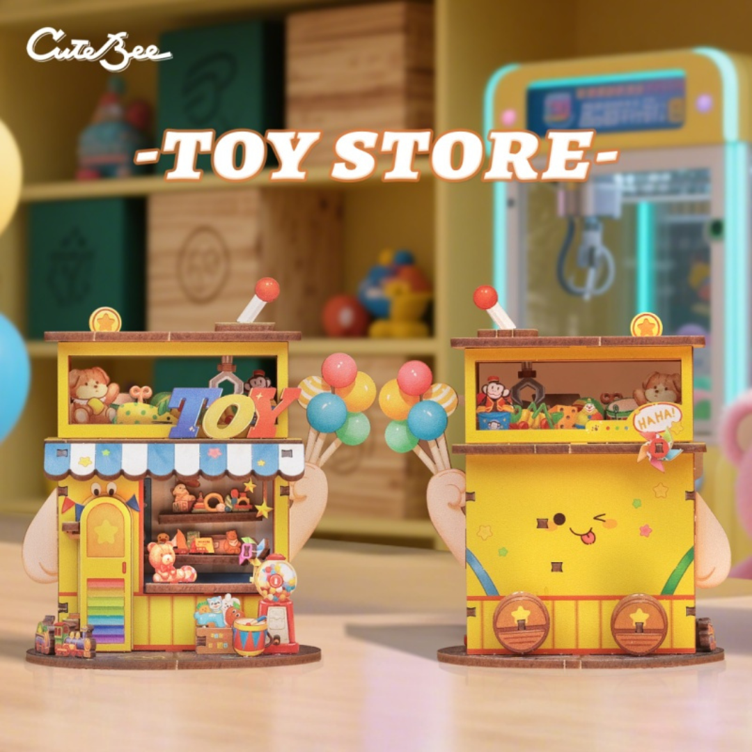 Drewniany Zestaw Puzzle 3D - Toy Store – pomysł na prezent