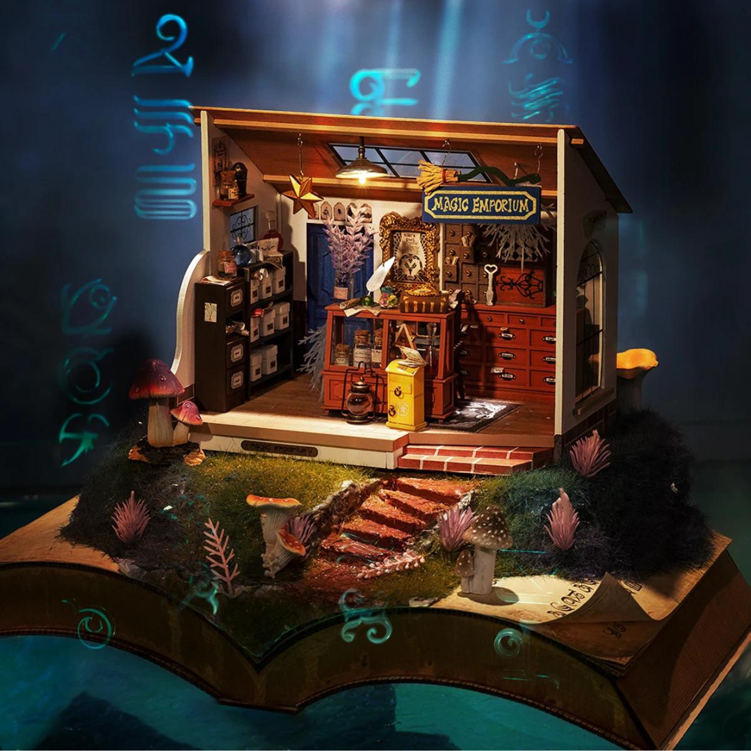 Mini Domek 3d - Kiki'S Magic Emporium | Robotime – oświetlenie LED po zmroku