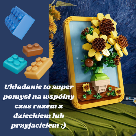 DIY Mini Klocki Obraz 3D - Słoneczniki