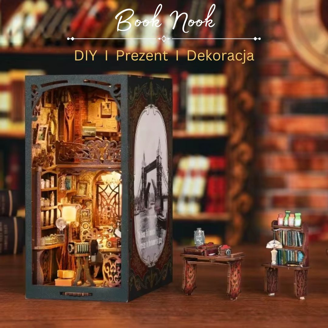 Zakład Fotograficzny – DIY Book Nook Puzzle 3D – pomysł na prezent