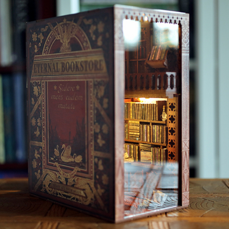 DIY Book Nook Zestaw Świąteczny – Eternal Bookstore | Cutebee Miniaturowy Domek