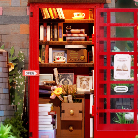 Blossom Book Booth – Puzzle 3D Rolife, book nook z LED