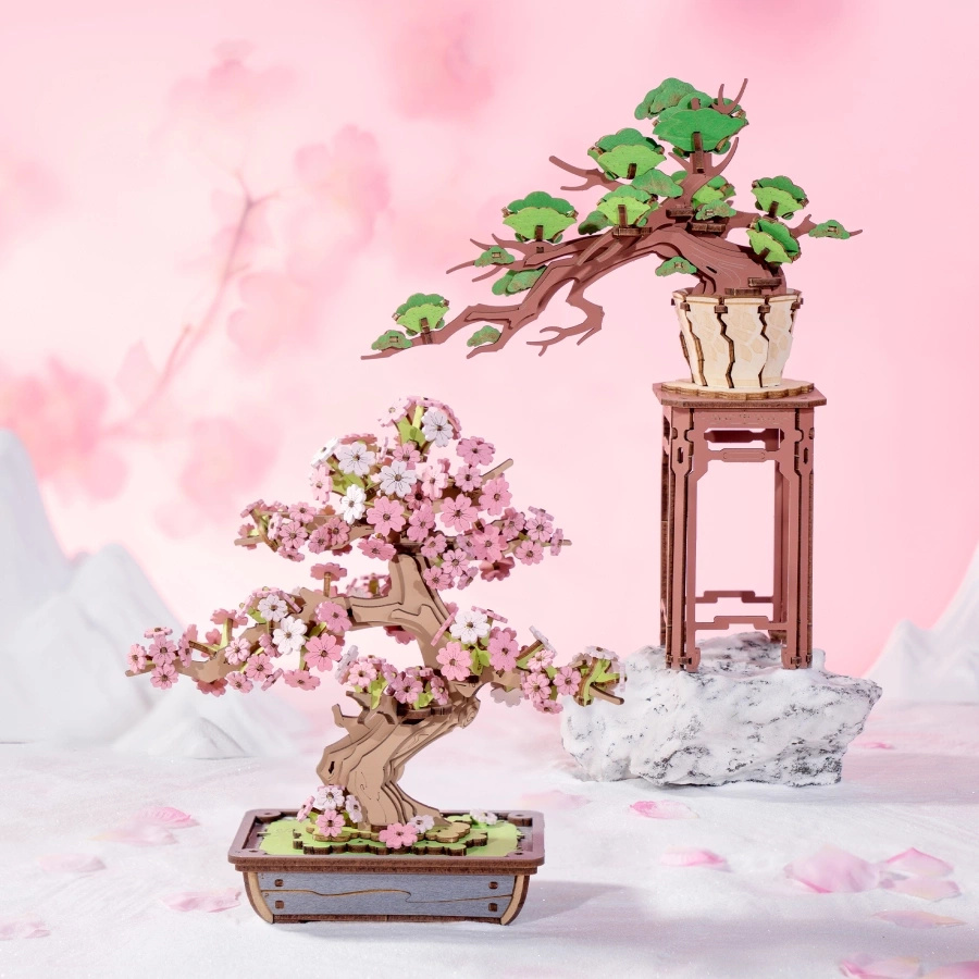 Drewniany Zestaw Puzzle 3D - Bonsai | Rolife – pomysł na prezent