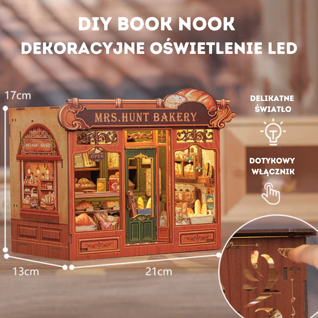 DIY Miniaturowy Domek - Mrs. Hunt Bakery | Cutebee – wymiary modelu