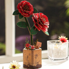 Czerwony Goździk – Puzzle 3D Rowood, drewniany kwiat DIY