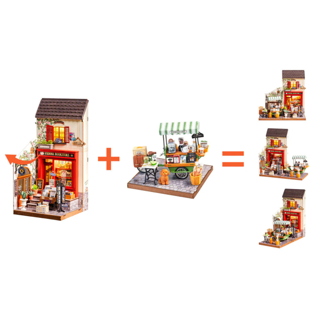 Mini Domek 3D - Aromatic Coffee Cart I Rolife – pomysł na prezent