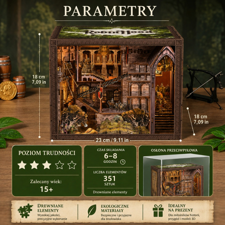 Robin Hood MAX – DIY Book Nook MiniCity | Puzzle 3D Prezent