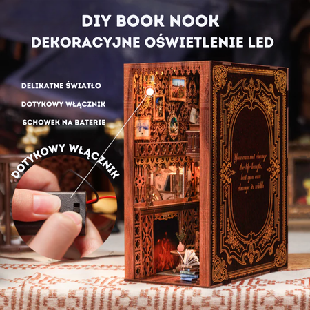 DIY Book Nook Zestaw Świąteczny – Eternal Bookstore | Cutebee Miniaturowy Domek