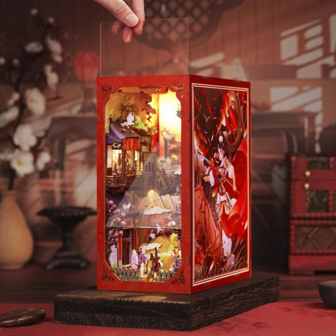 DIY Book Nook - Legenda Mulan | Cutebee Domek Miniaturka – oświetlenie LED po zmroku