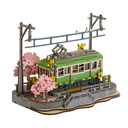 Tramwaj Sakura Journey – Puzzle 3D Rolife, japoński klimat (223 el.)