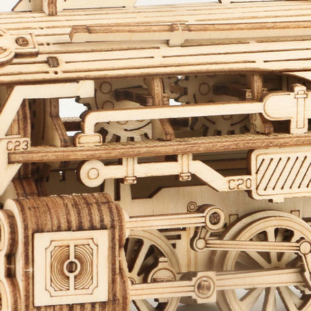 Lokomotywa Parowa MC501 – Puzzle 3D ROKR, napęd sprężynowy