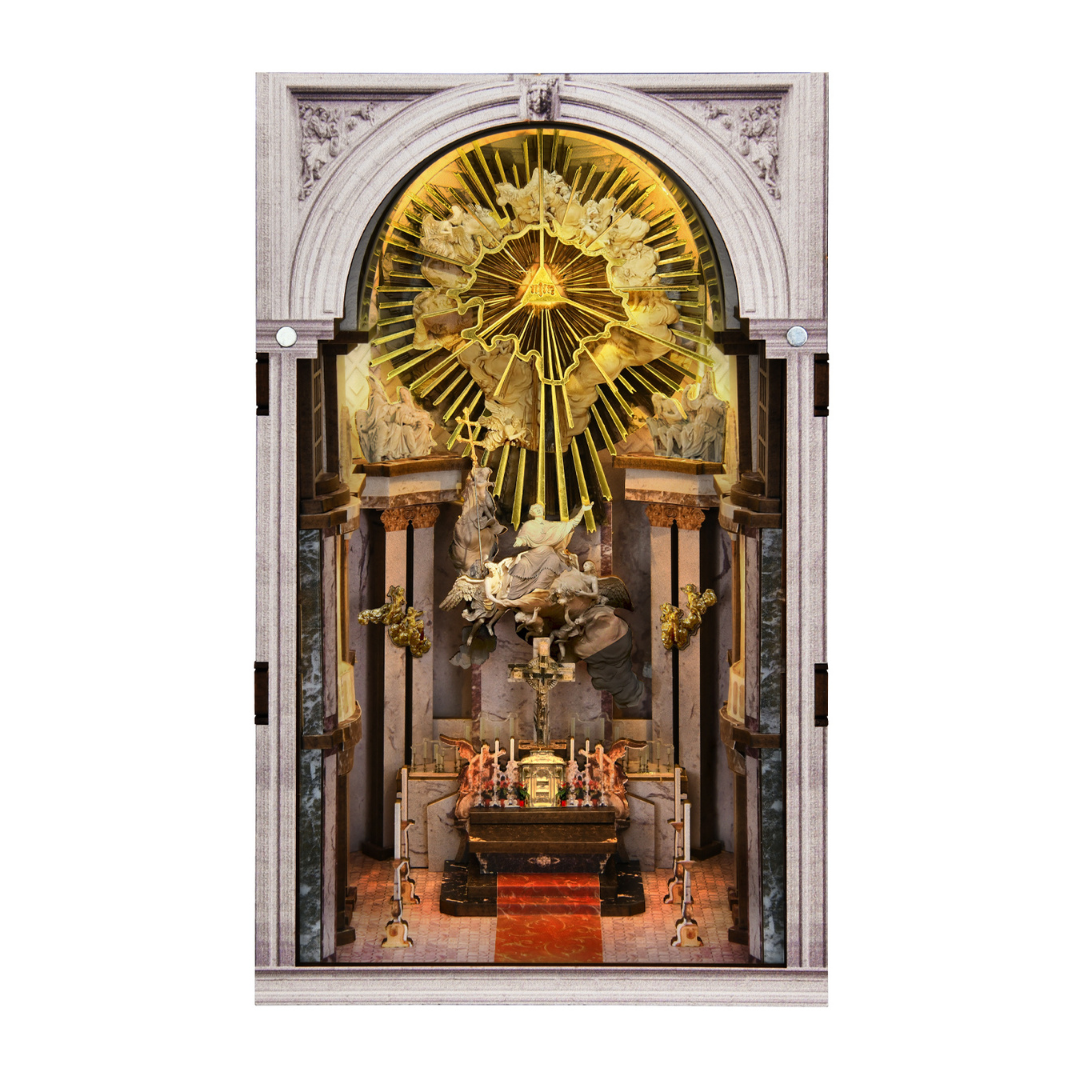 St. Charles Church – DIY Book Nook Minicity | Puzzle 3D Prezent – oświetlenie LED po zmroku